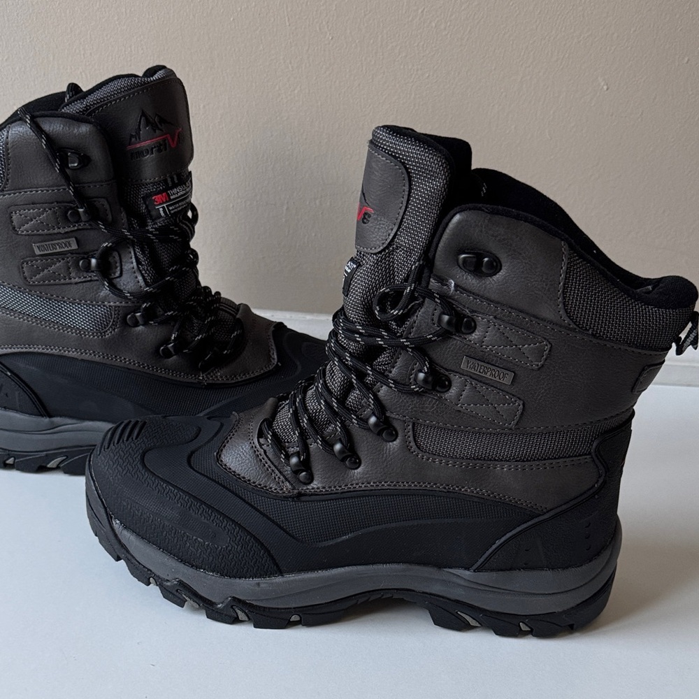 New Norti 8 Men's Black Water Resistant Boots 3M Thinsulate Size 9 - Picture 3 of 8
